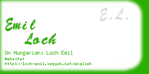 emil loch business card